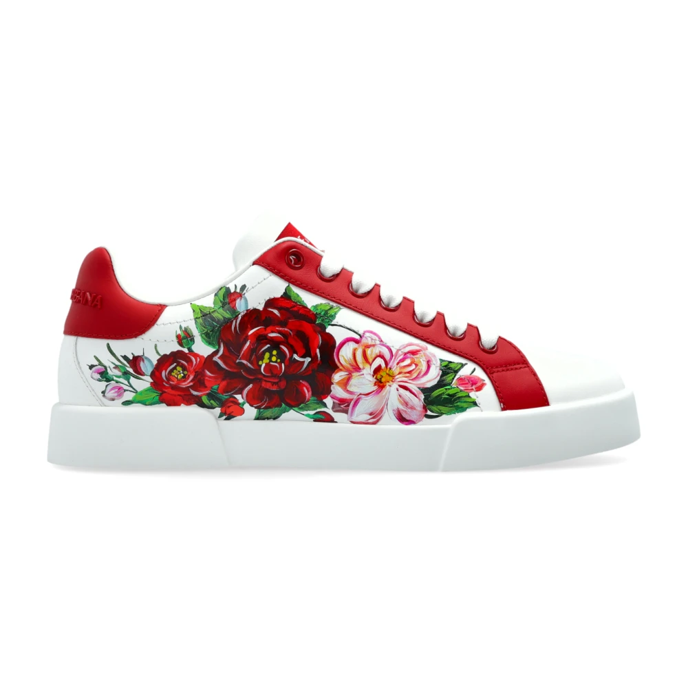 Dolce & Gabbana Sportschoenen met bloemenmotief Dames Schoenen Veelkleurig Multicolor