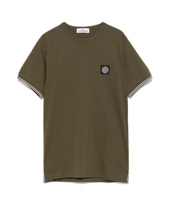 t-shirt-vert-cotele-a-col-rond
