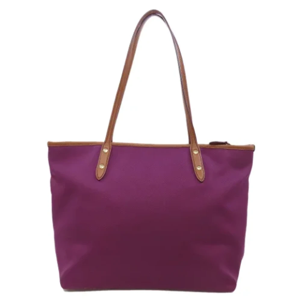 Coach Pre-owned Canvas handbags Purple Dames