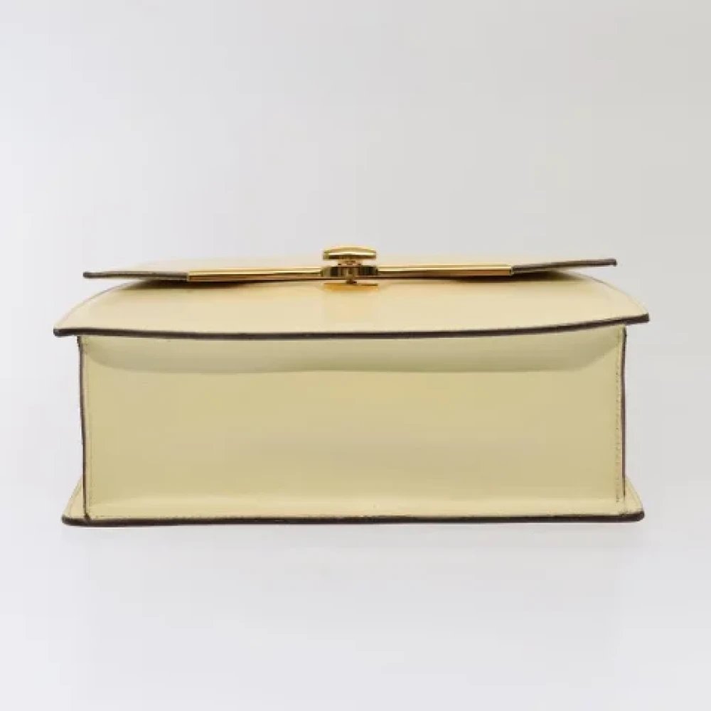 Celine Vintage Pre-owned Leather handbags Beige Dames