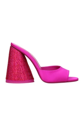 Rosa Satin Rhinestone Platforms