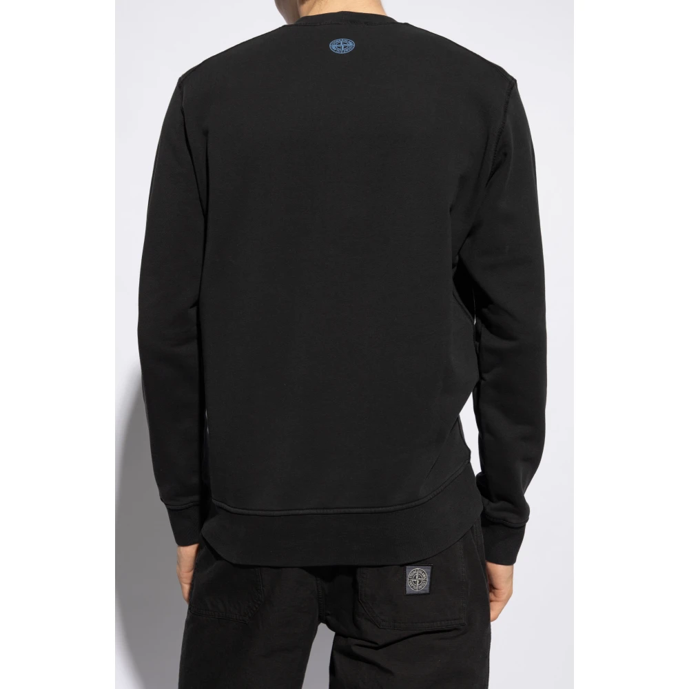 Stone Island Sweatshirt met logo Black Heren