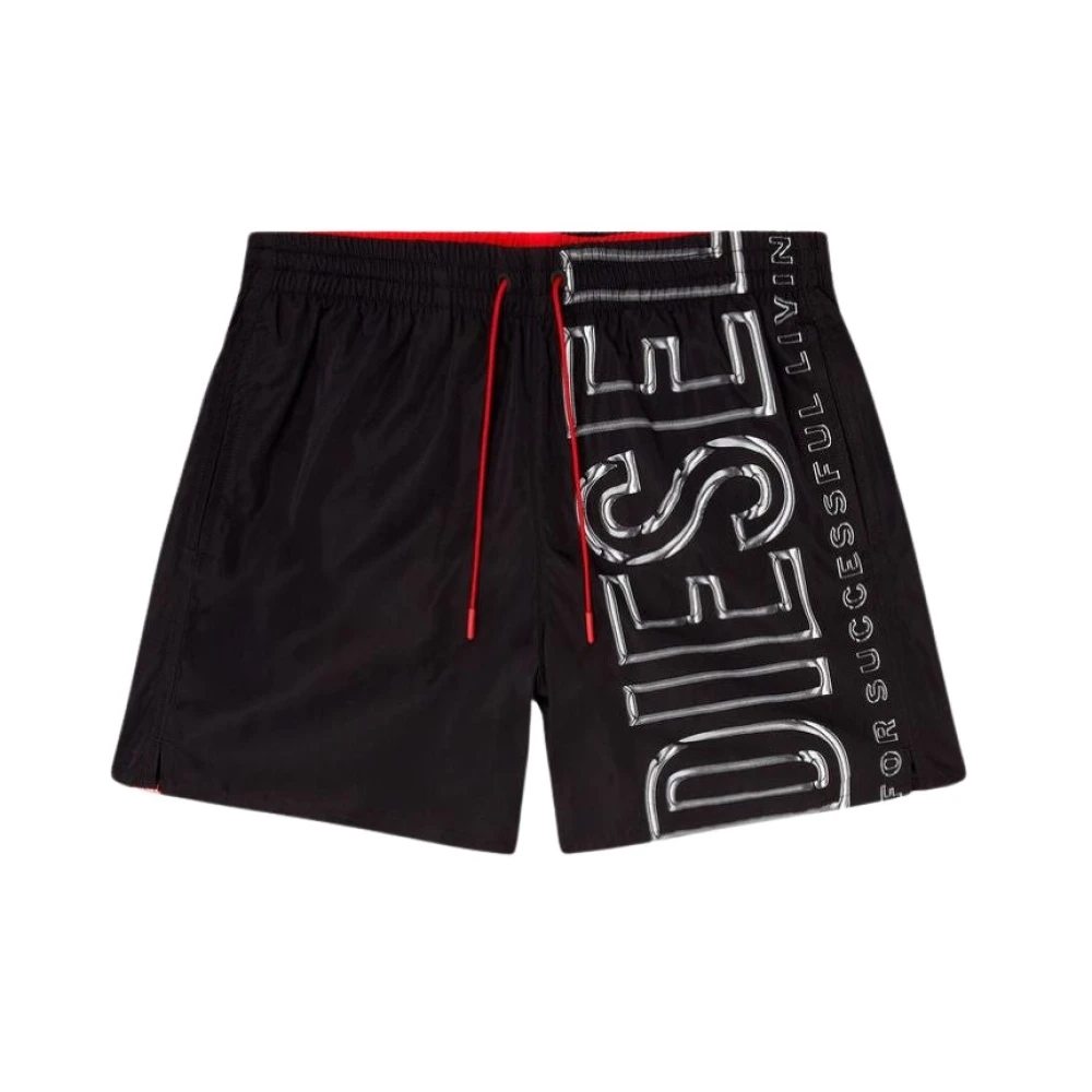 Diesel Men's Black Soccer-41-D-Core Swim Shorts - Beachwear - L - Swimwear