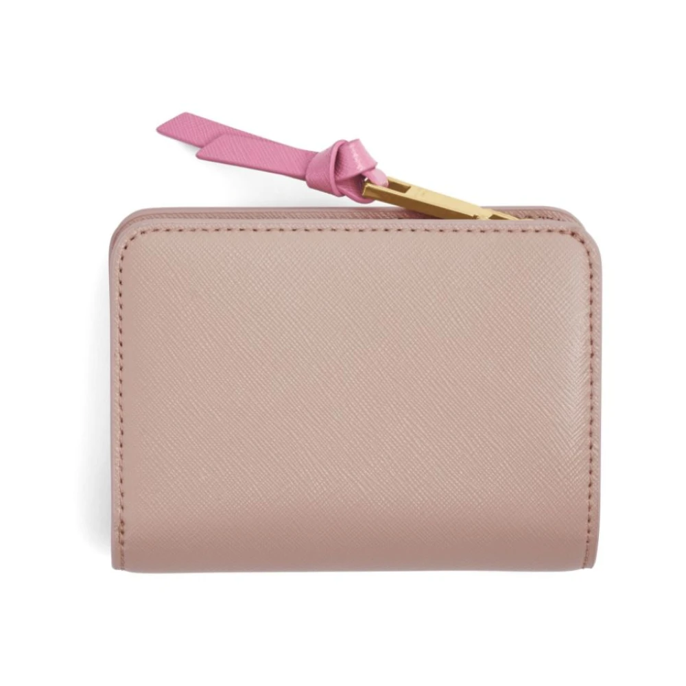 Marc Jacobs Roze Leren Logo Plaque Tas Pink Dames
