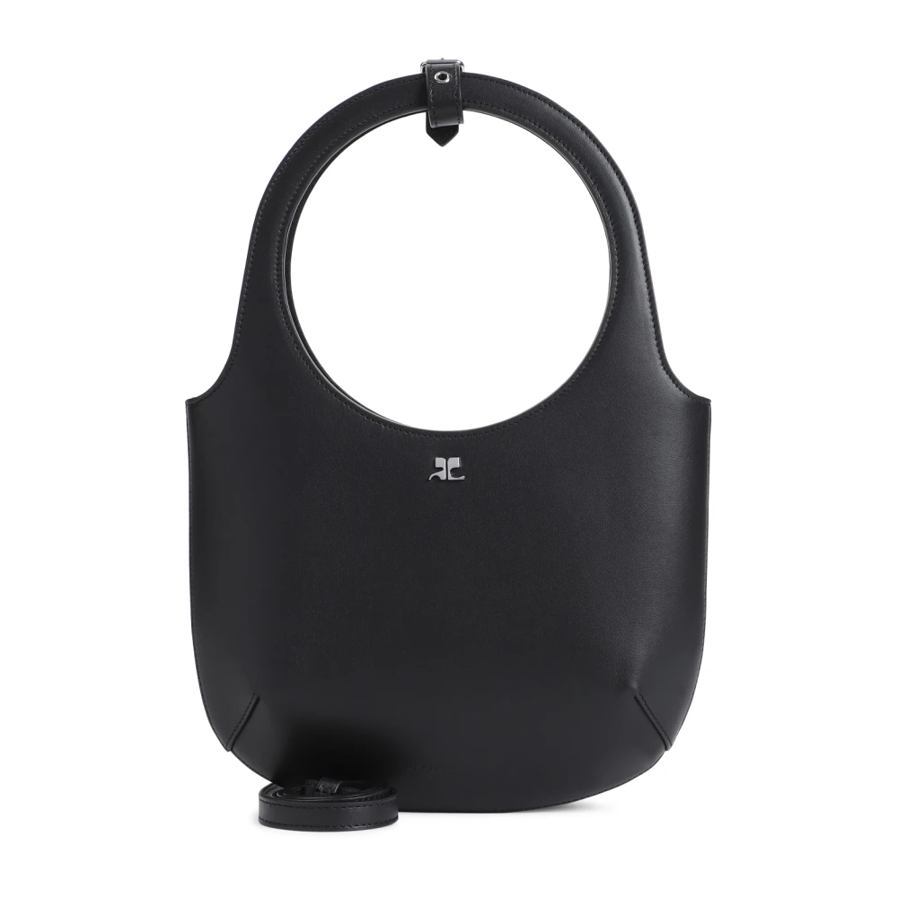 Courrèges Zwarte Leren Tas Black Dames