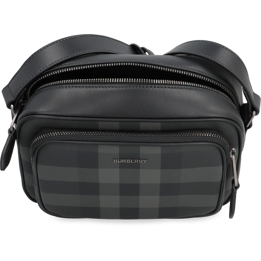 Burberry Ruitmotief crossbody tas Black Heren