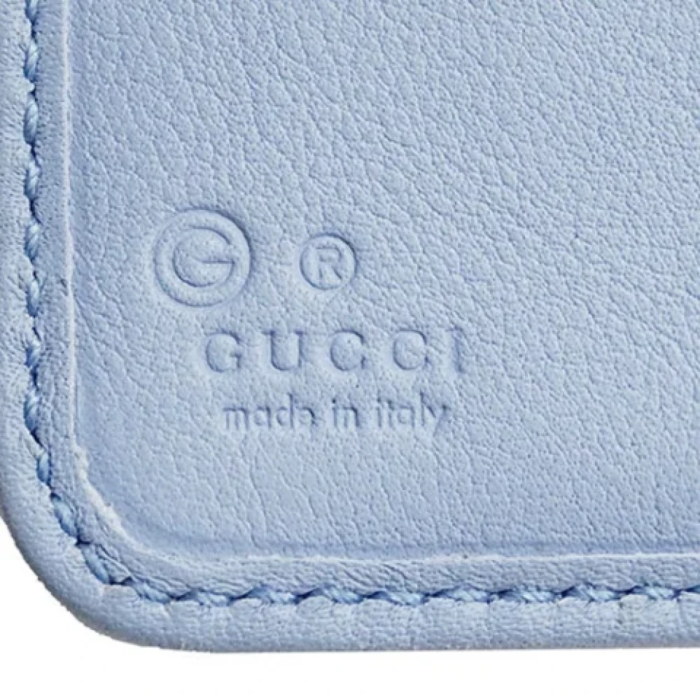 Gucci Vintage Pre-owned Leather wallets Blue Dames