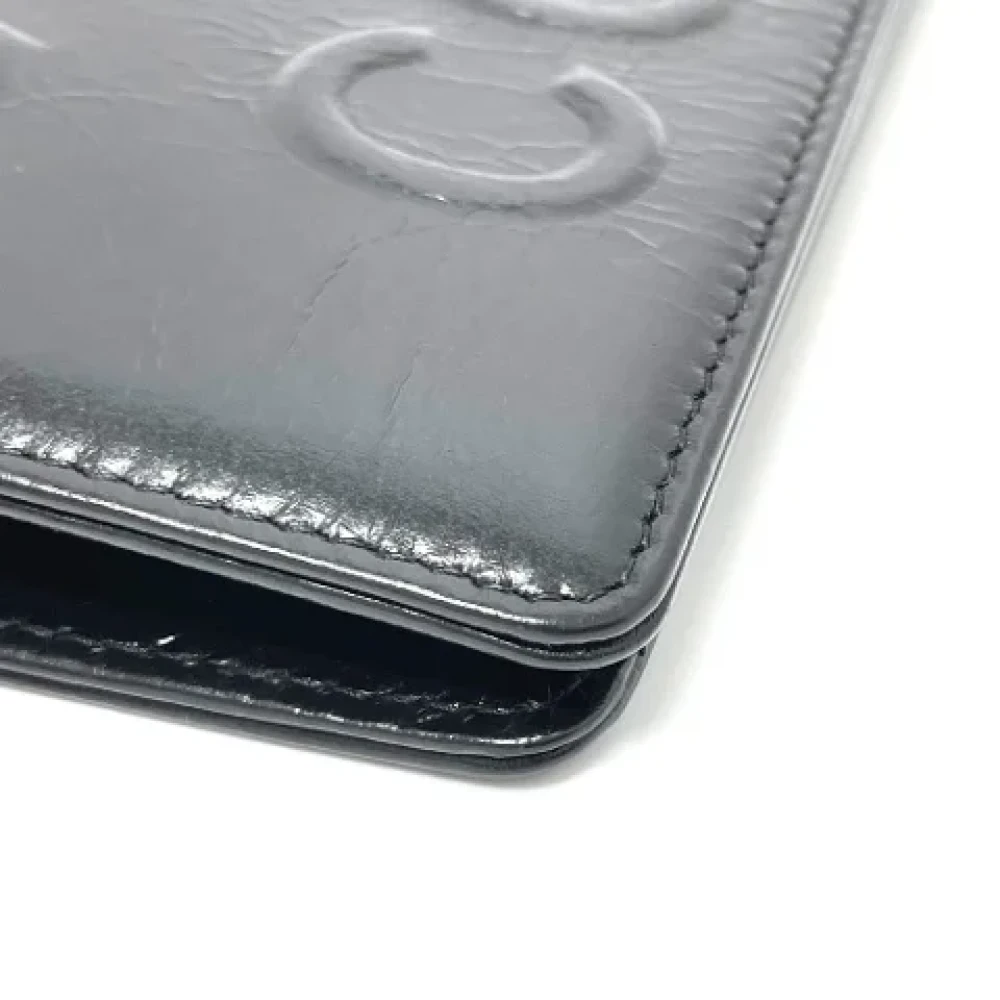 Chanel Vintage Pre-owned Leather wallets Black Dames