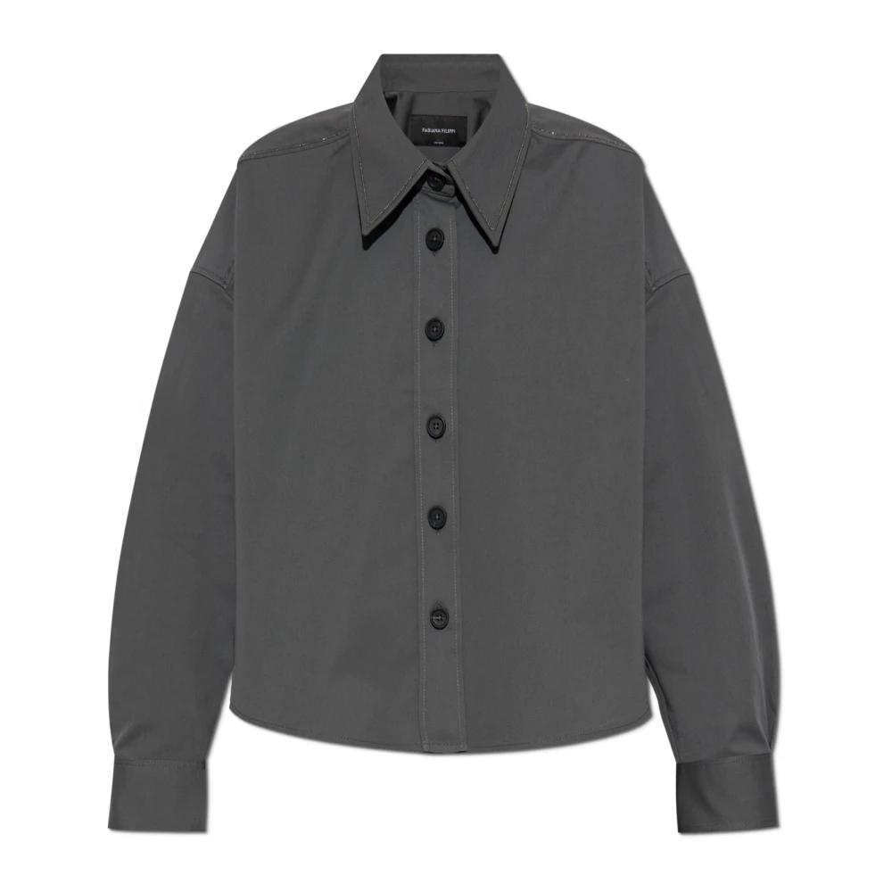 Fabiana Filippi Katoenen shirt Gray Dames