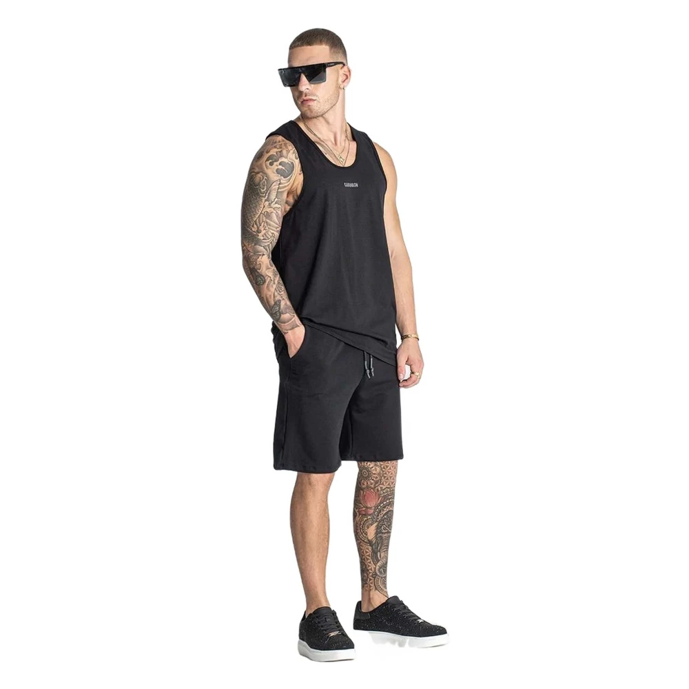 Gianni Kavanagh Mouwloos shirt Black Heren