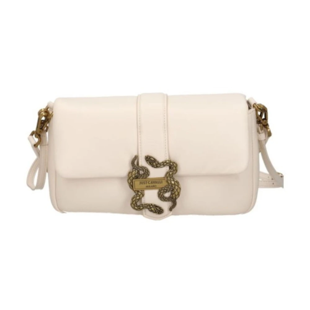 Just Cavalli Nieuwe Iconische Puffy Dames Tas White Dames