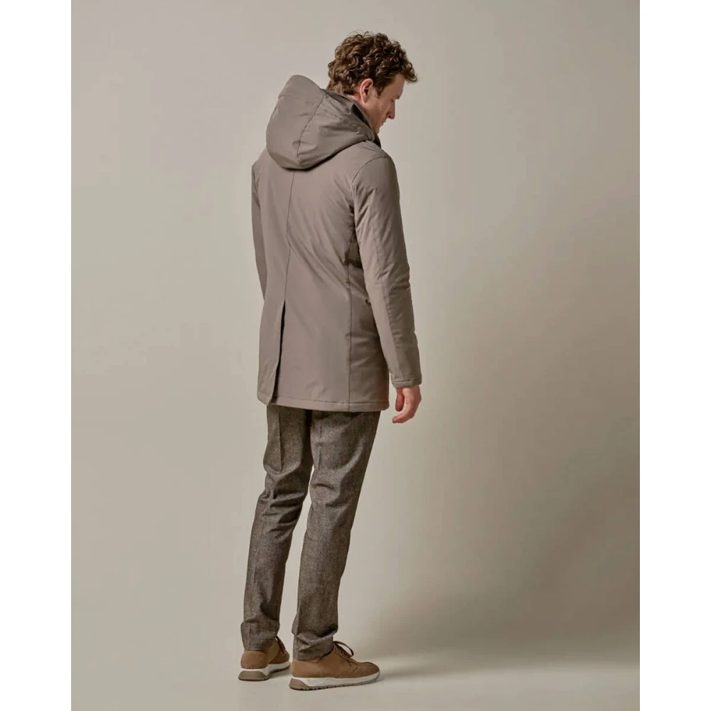 Profuomo Regenjas Lang Bruin Buitenkleding Beige Heren