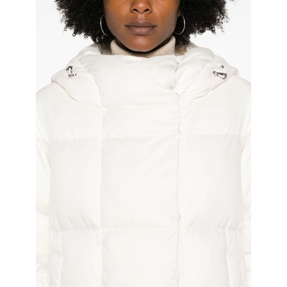 add Rice Hooded Down Jacket White Dames