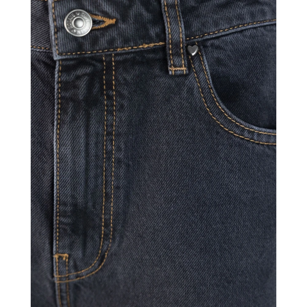 Rotate Birger Christensen Grijze Wijde Pijp Jeans Gray Dames