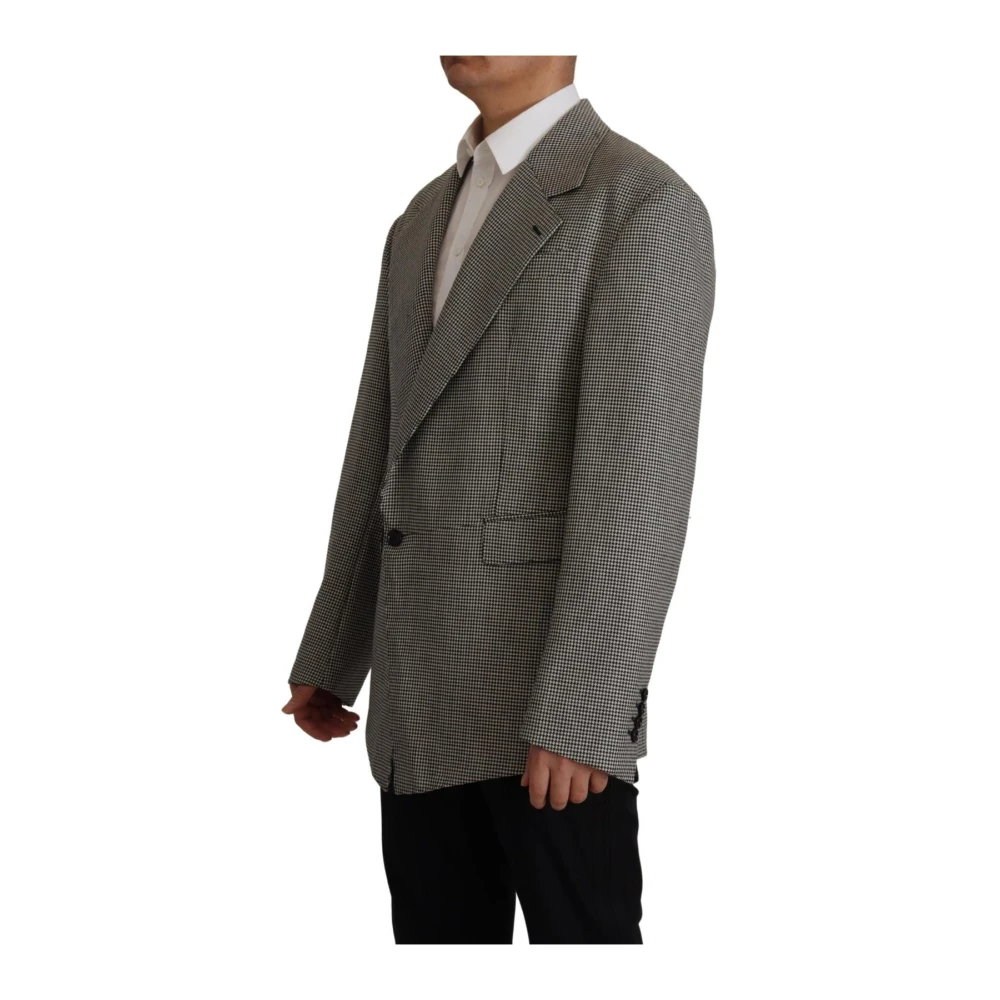 Dolce & Gabbana Gray Checkered Wool Blazer - Male - Blazers - Gray - M - Jackets - Image 3