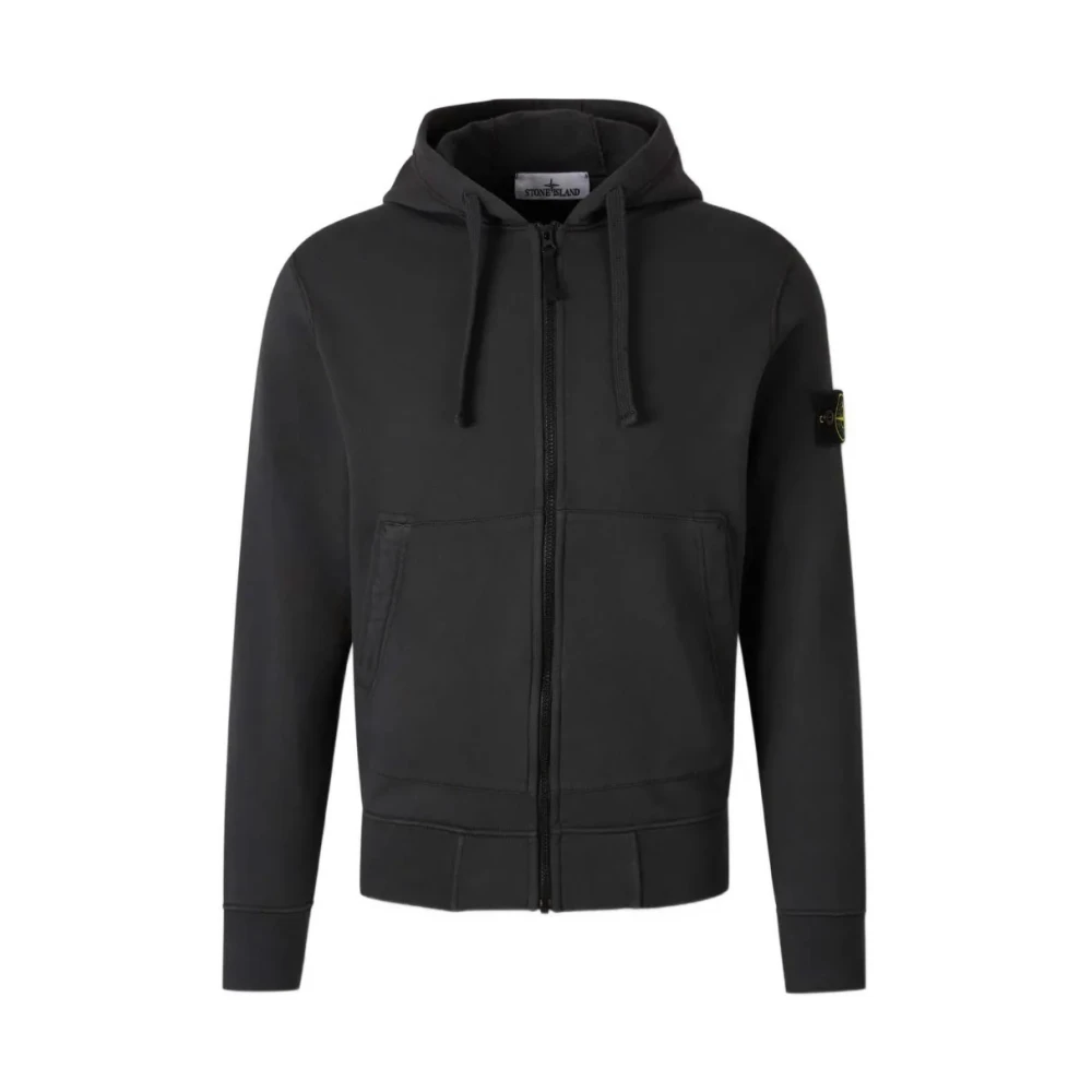Stone Island , Zip-Throughs, Male, Gray, L, Felpa Zip-Through