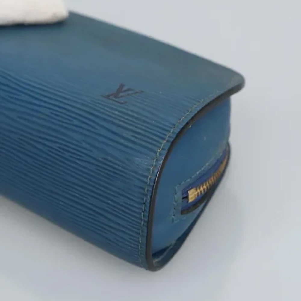 Louis Vuitton Vintage Pre-owned Leather pouches Blue Dames