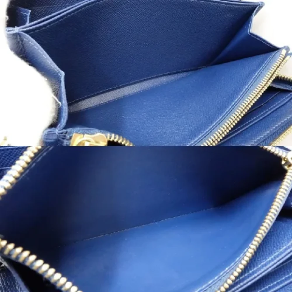 Louis Vuitton Vintage Pre-owned Denim wallets Blue Dames