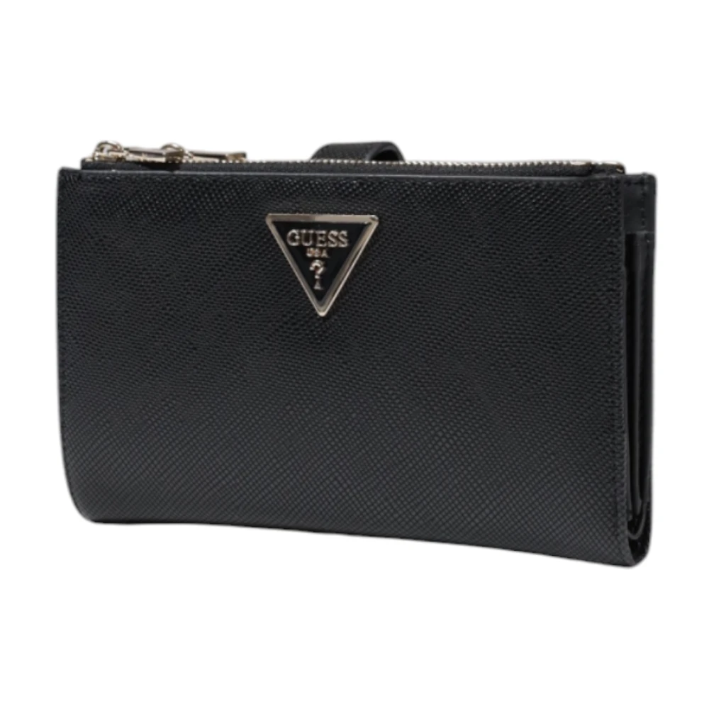 Guess Damesportemonnee van polyurethaan Black Dames