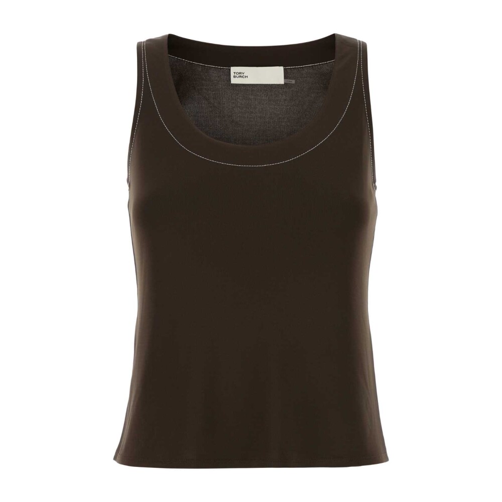 Tシャツ・カットソー TORY BURCH Brown Viscose Tank Top Tory Burch Tops • Shop Tops from Tory Burch online at Miinto