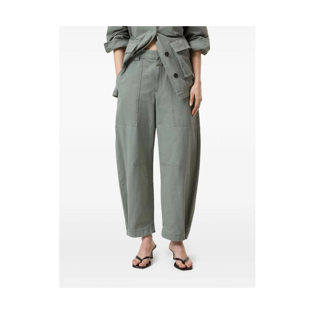 closed Jade Groene Drukknopen Manchetten Broek Green Dames
