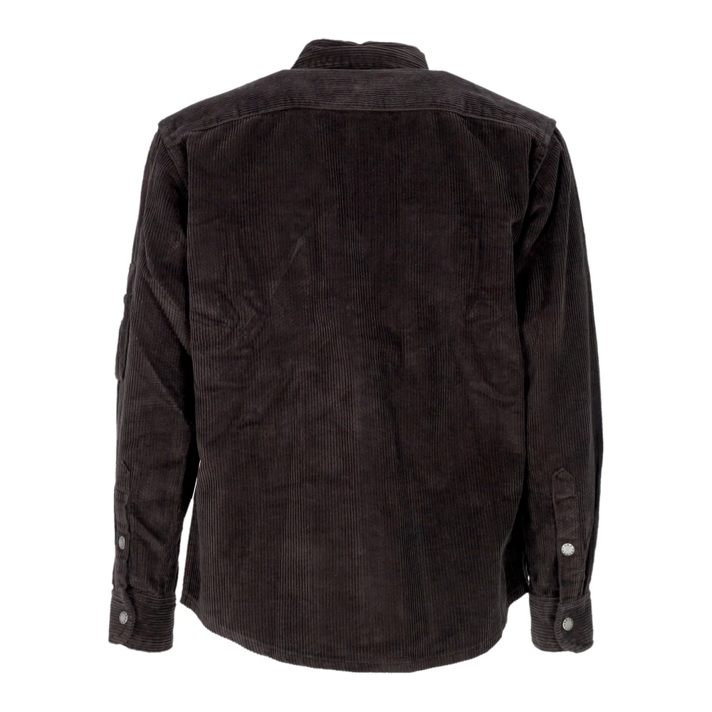 alpha industries Vintage Grijs Velvet Overshirt met Zakken Black Heren