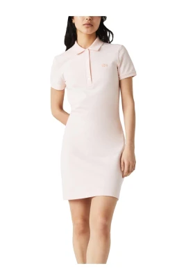Slim Fit Kortärmad Pikéklänning