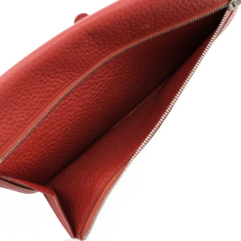 Hermès Vintage Pre-owned Leather wallets Red Dames