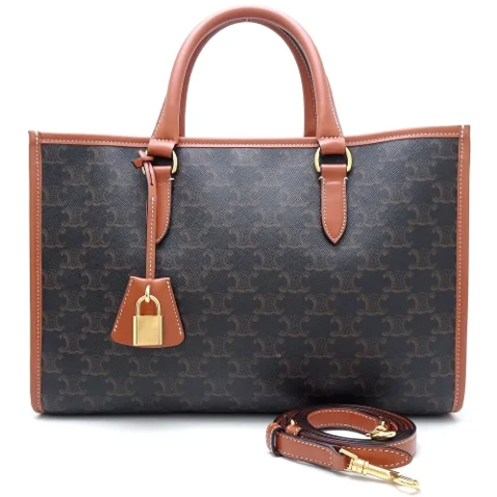 Celine Vintage Pre-owned Leather celine-bags Brown Dames
