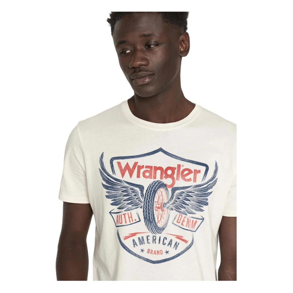 Wrangler T-shirt Beige Heren