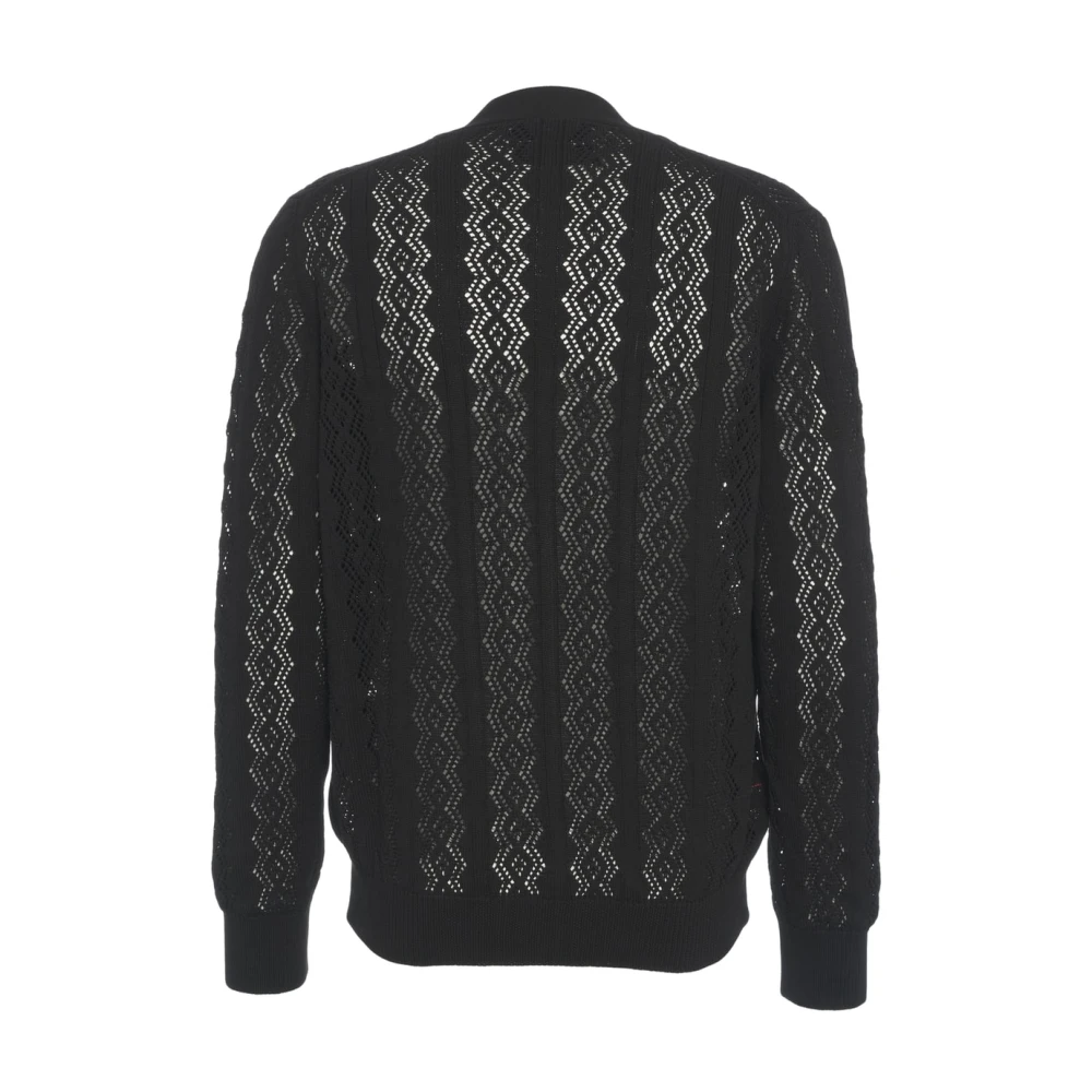 Amaránto Zwart Gebreid Vest Black Heren