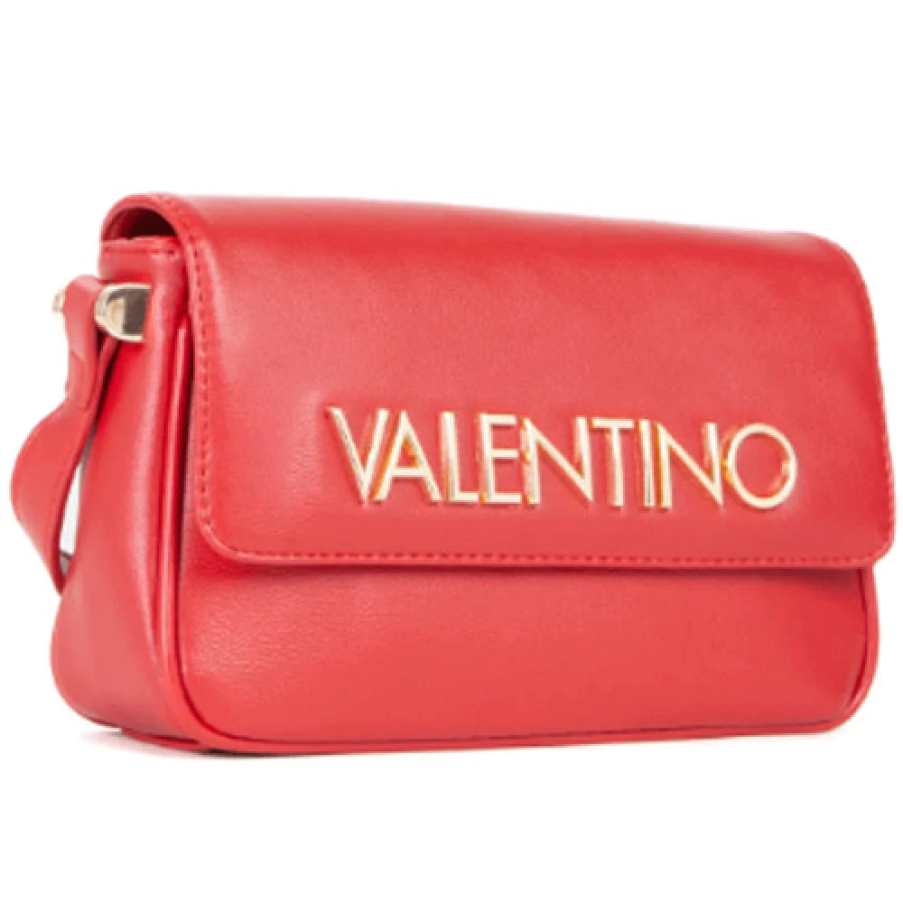 Valentino by Mario Valentino Rode Rechthoekige Handtas met Flap Sluiting Red Dames