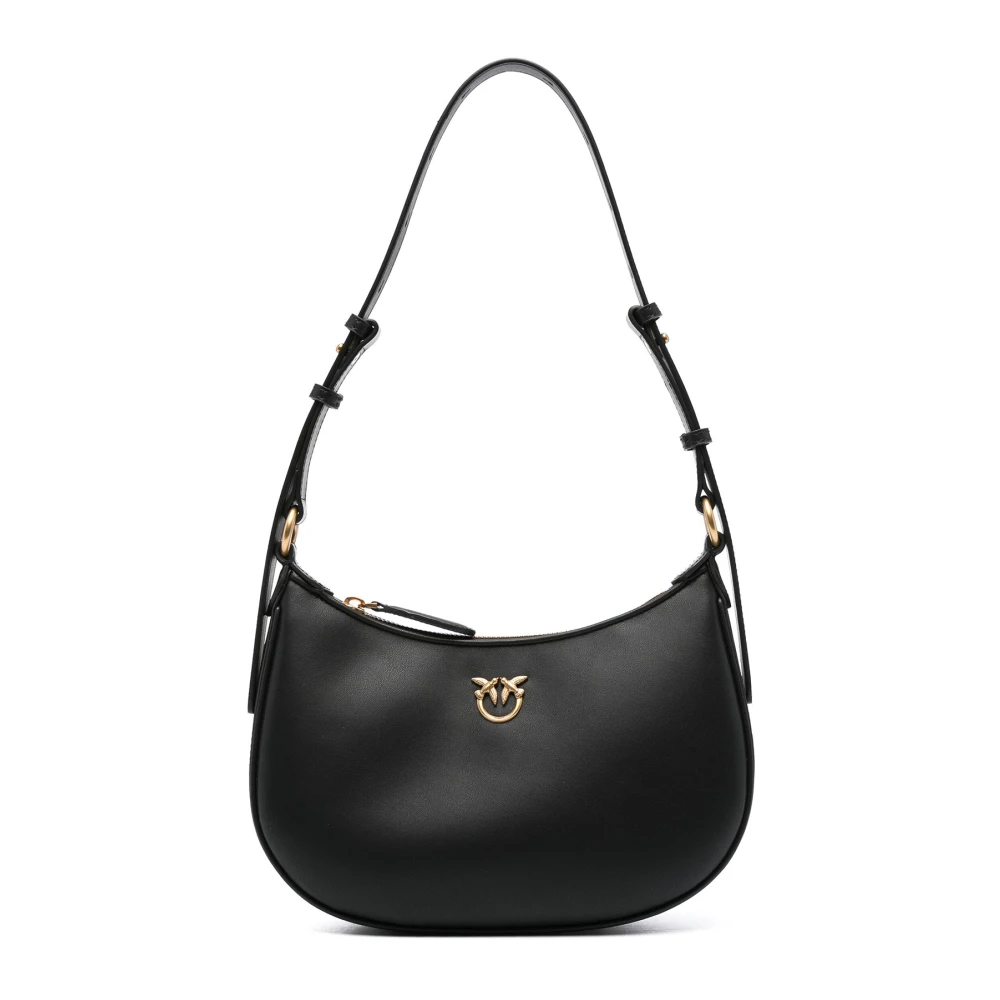 pinko Zwarte Nylon en PU Schoudertas Black Dames
