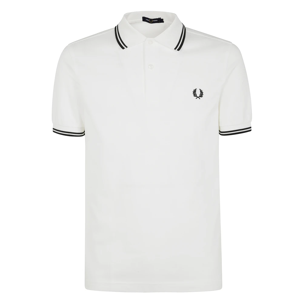 Fred Perry Weiß Polo-Shirt Twin Tipped - Bild 6