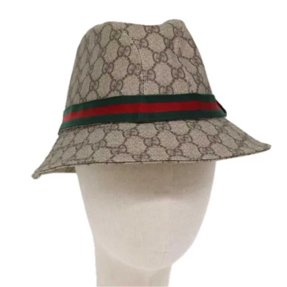 Gucci Vintage Pre-owned Fabric hats Brown Dames