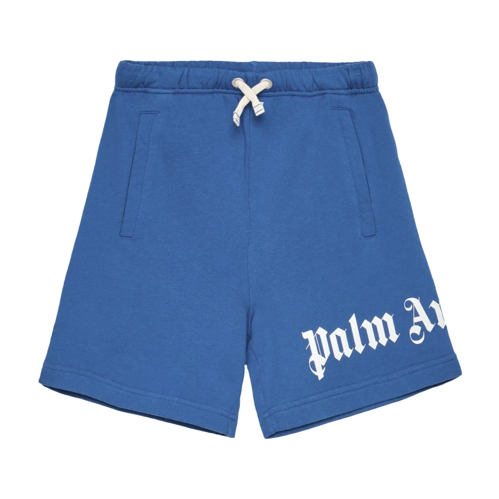 Palm Angels Boys Blue Overlogo Sweatshort - Shorts - 8 Y - Kids