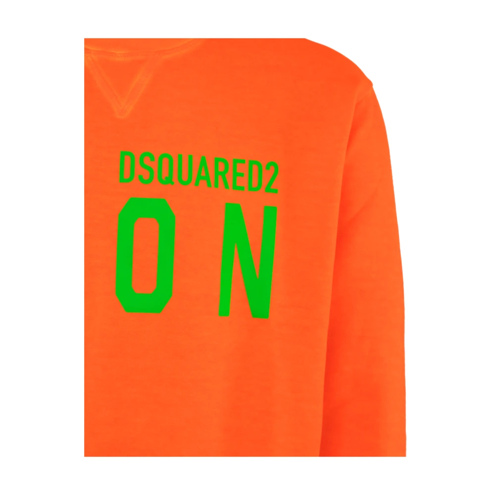 Dsquared2 Heren Icon Splash Sweatshirt Oranje Orange Heren