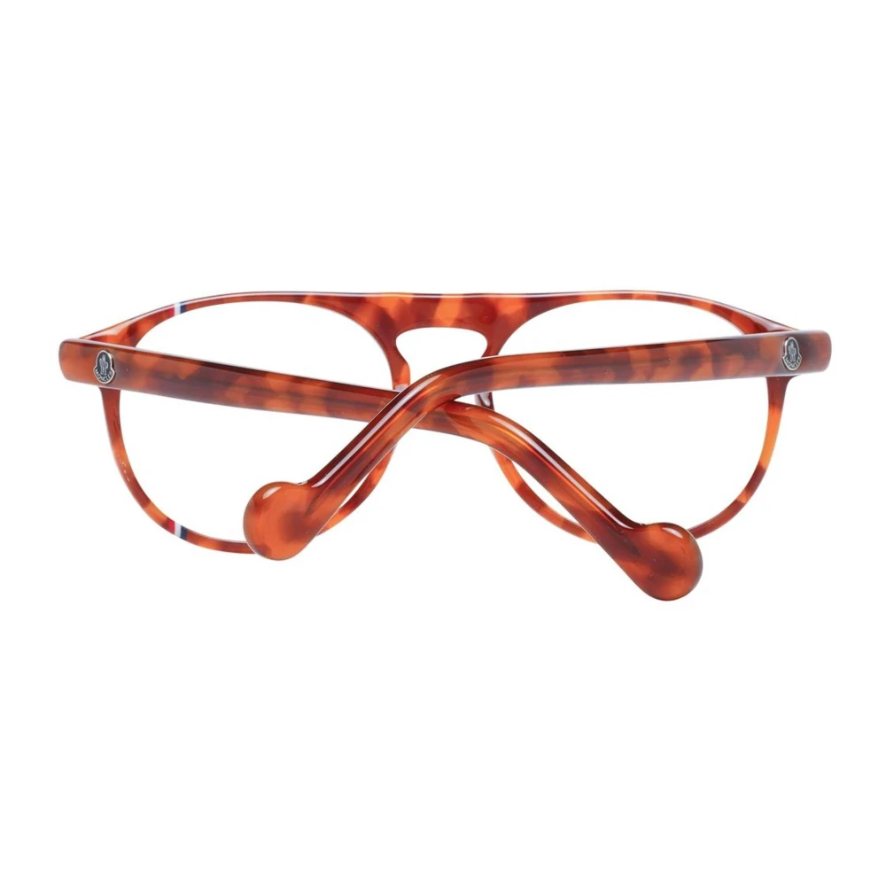 Moncler Bruine Ronde Optische Monturen met Hoes Brown Heren