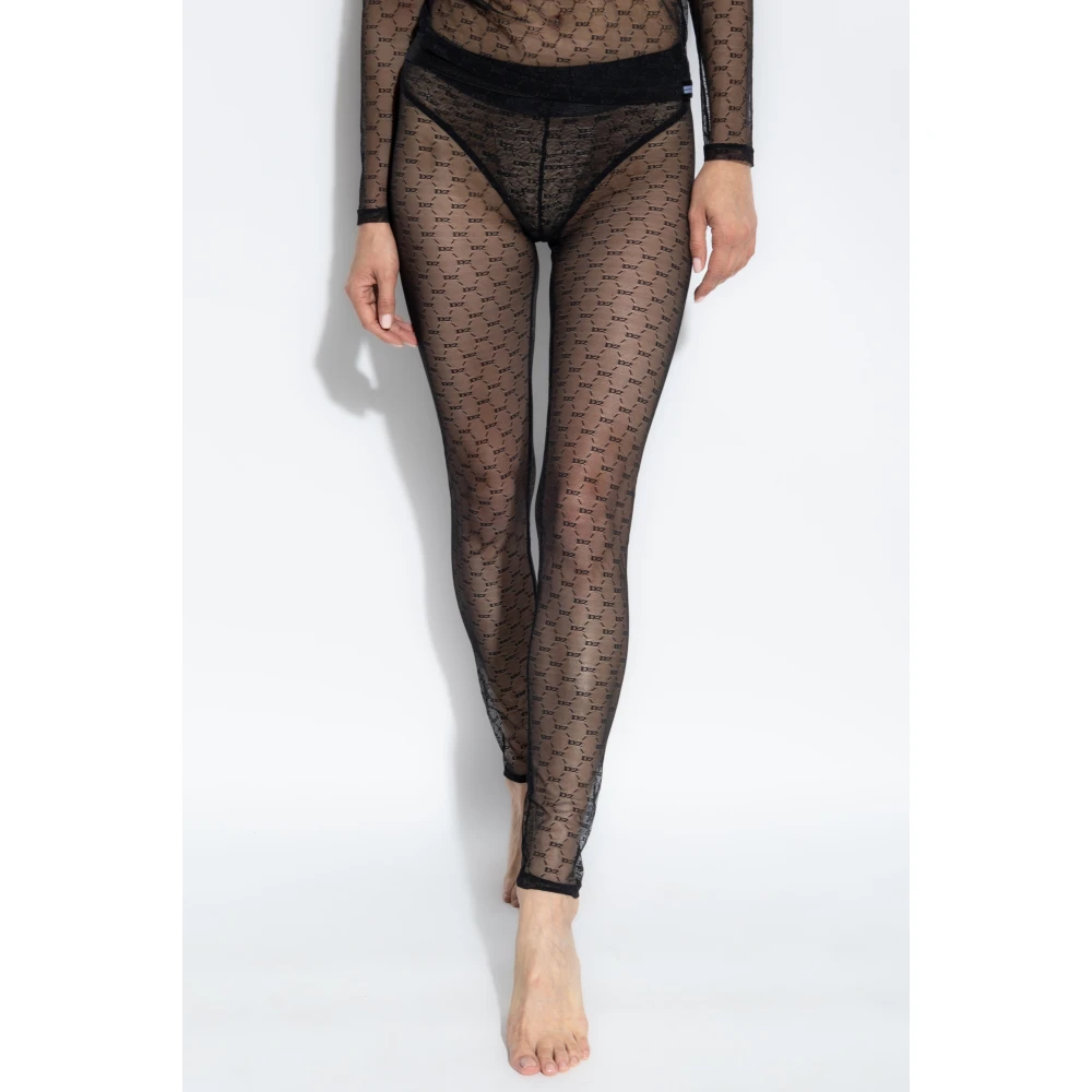 Dsquared2 Kanten broek Black Dames