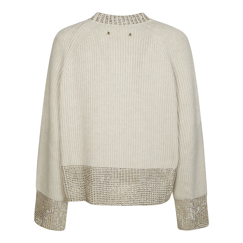 Golden Goose Raglan Boxy Crewneck Top Beige Dames
