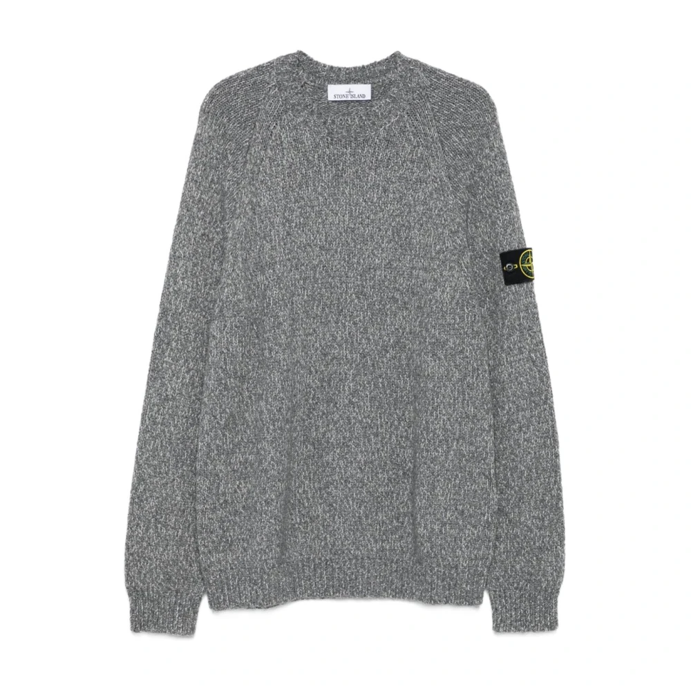Stone Island Gray Jumper For Men Aw25 - Male - Round-Neck Knitwear - Xl - Knitwear