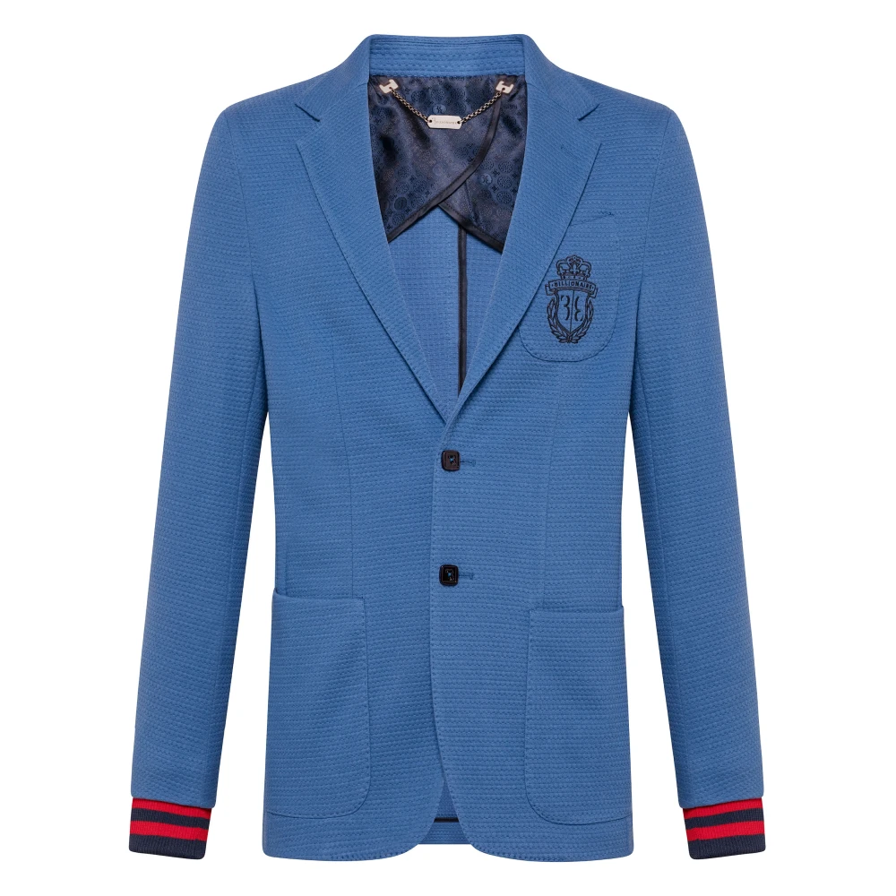Billionaire Herr Blå Jackor L, Bomull, Blazer Crest