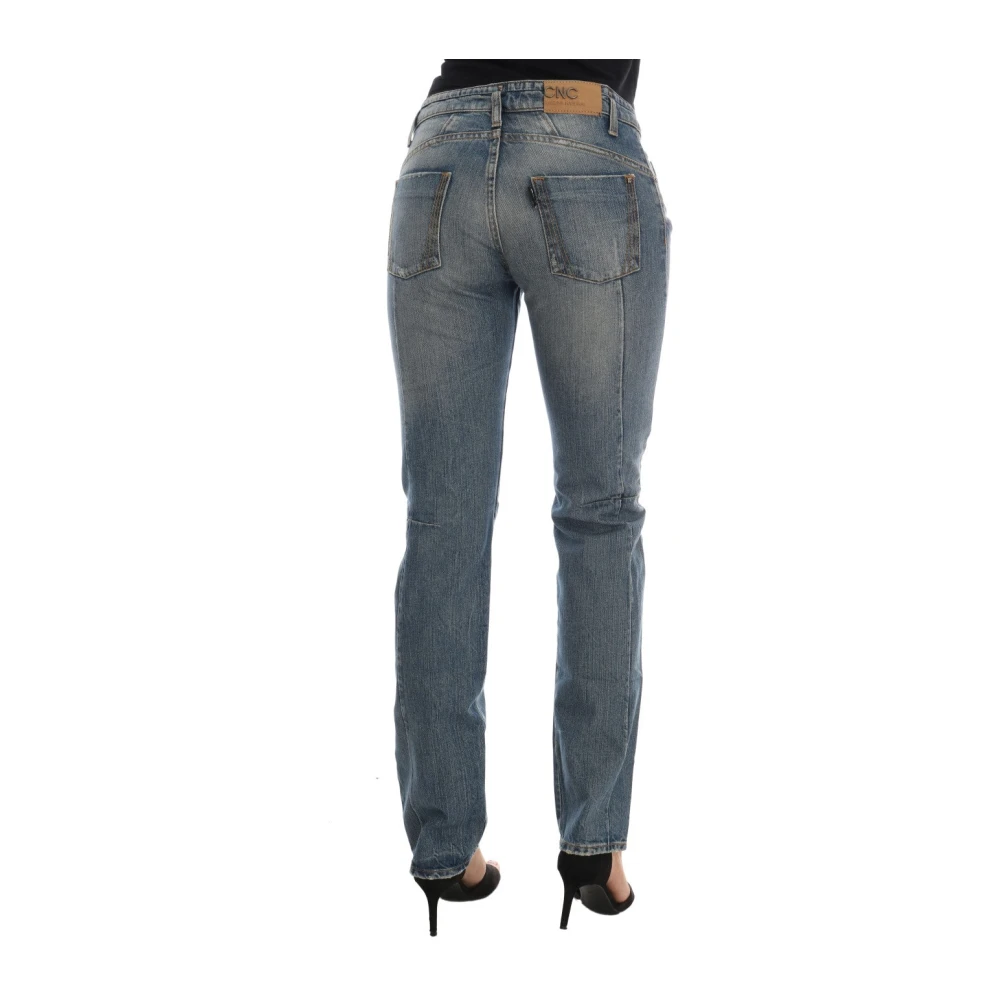 Costume National Blauwe Slim Fit Designer Jeans Blue Dames