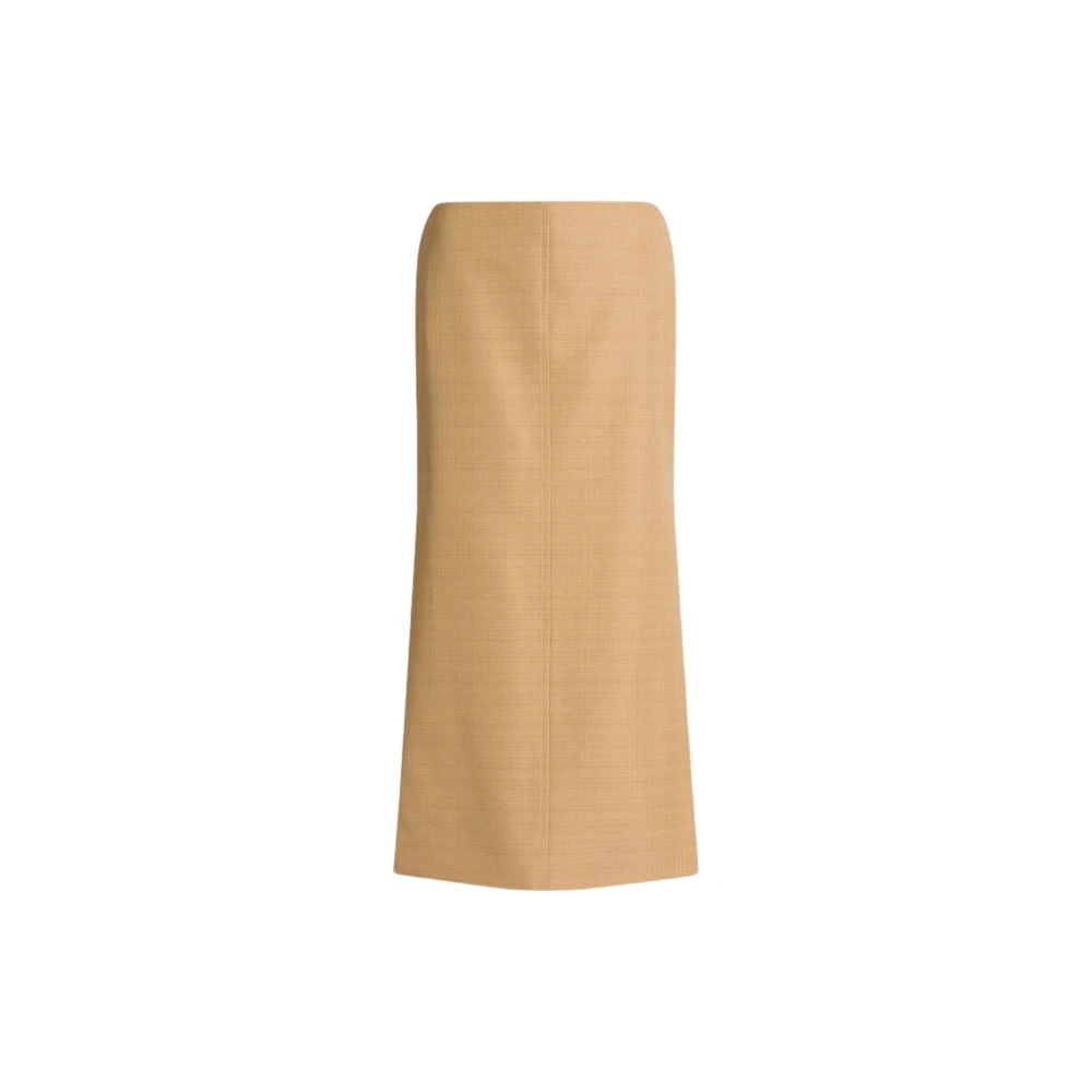 Alberta Ferretti Beige Straight Midi Skirt - Female - Midi Skirts - S - Skirts
