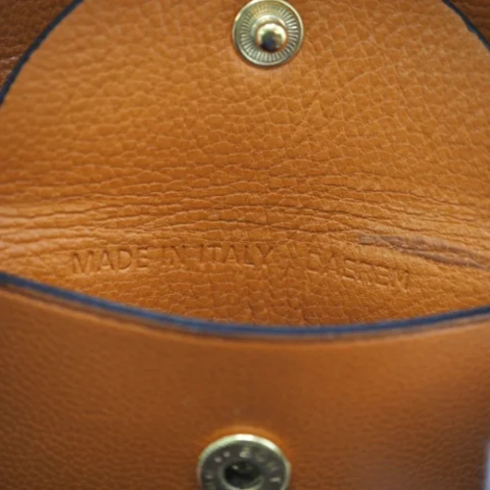 Bvlgari Vintage Pre-owned Leather wallets Orange Dames