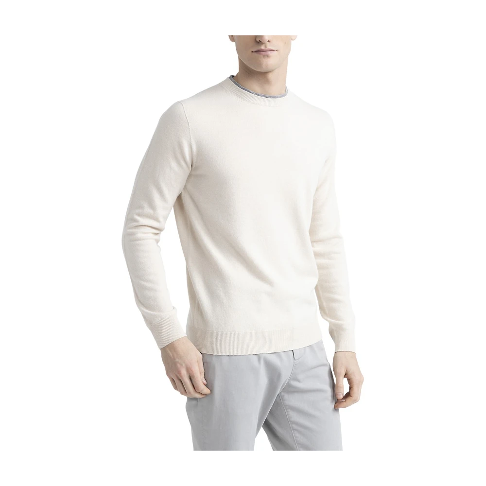 PESERICO Wol zijde en kasjmier trui Beige Heren