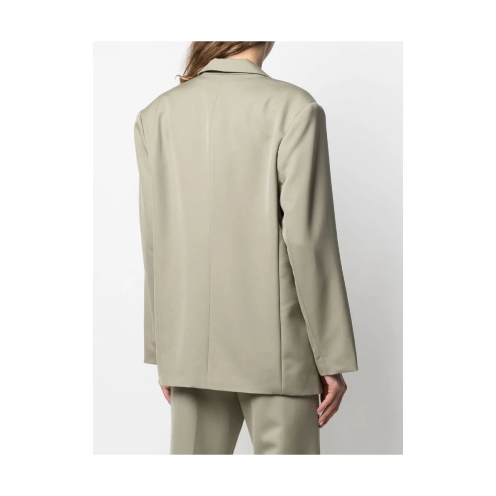 Anine Bing Khaki Green Wool Oversize Blazer Green Dames