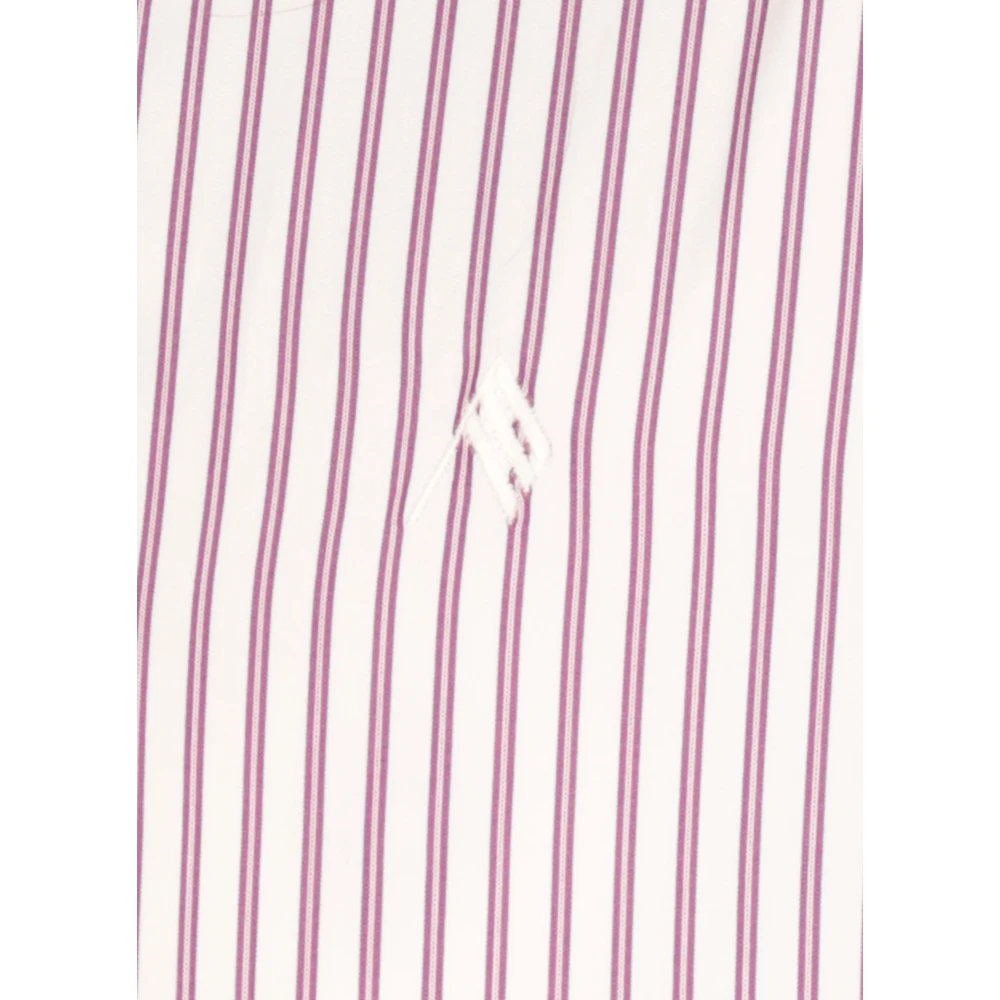 The Attico Paarse Gestreepte Katoenen Overhemd Vrouw Purple Dames