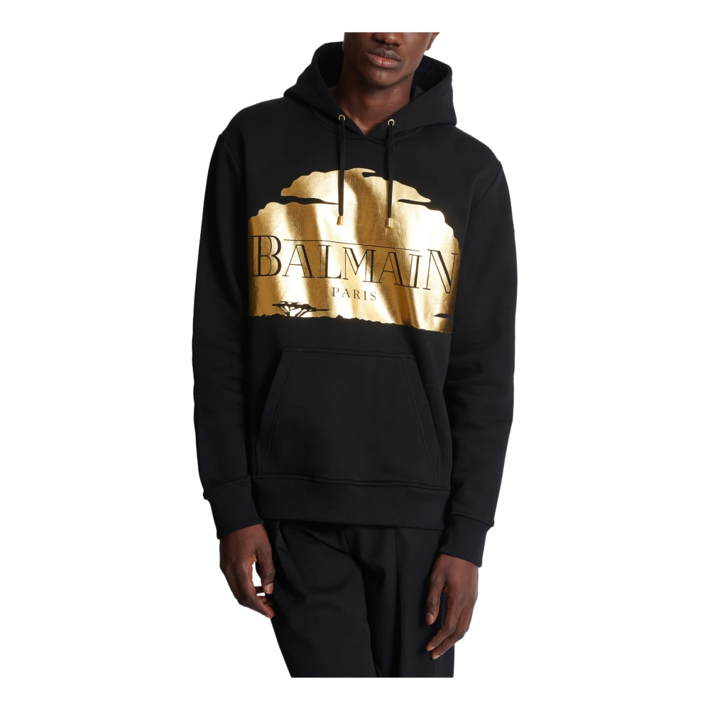 Balmain Disney x : The Lion King Hoodie met print Sunset Black Heren