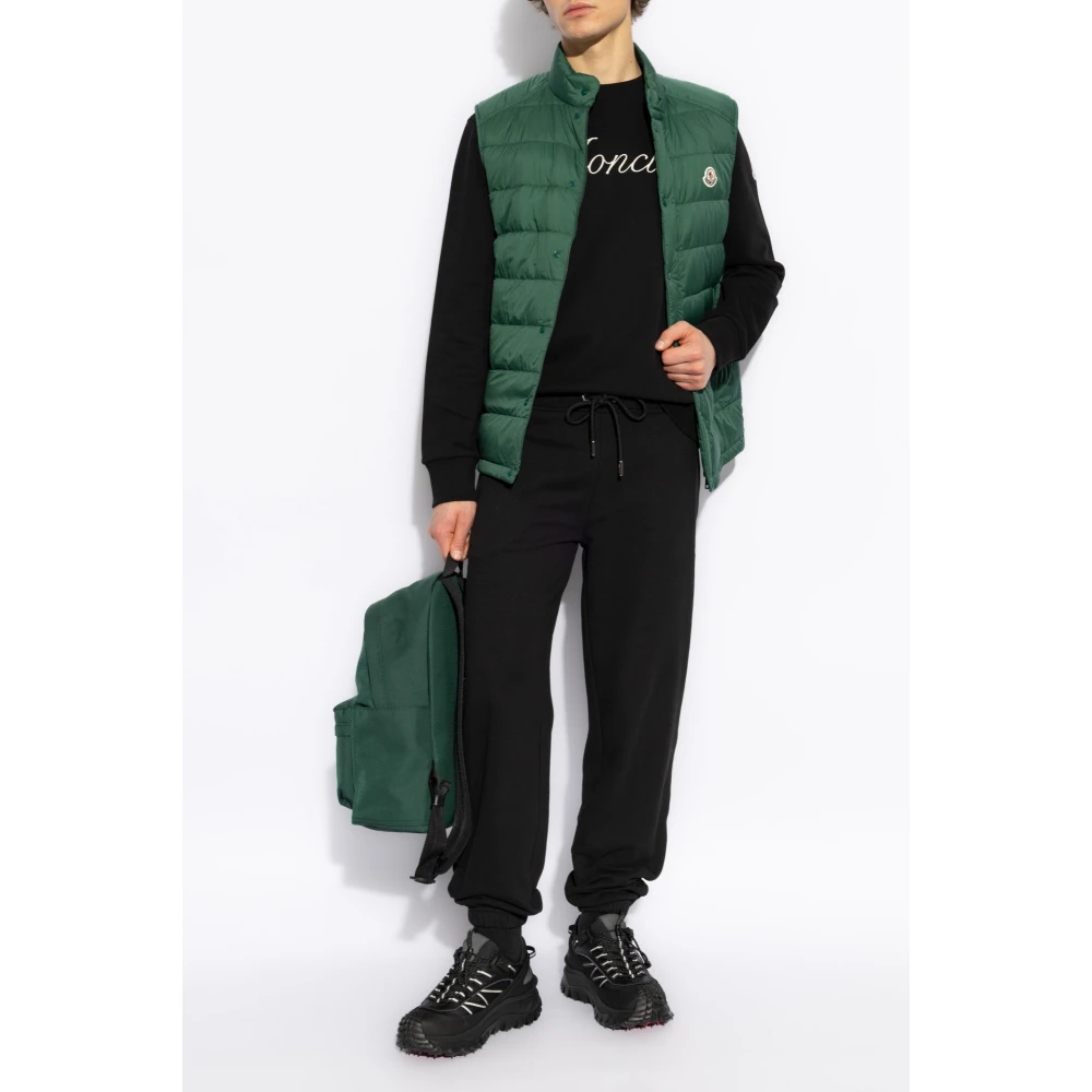 Moncler Sweatpants met logo Black Heren